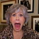 Jane Fonda displays broadcast-friendly recreation of her bear defense technique.